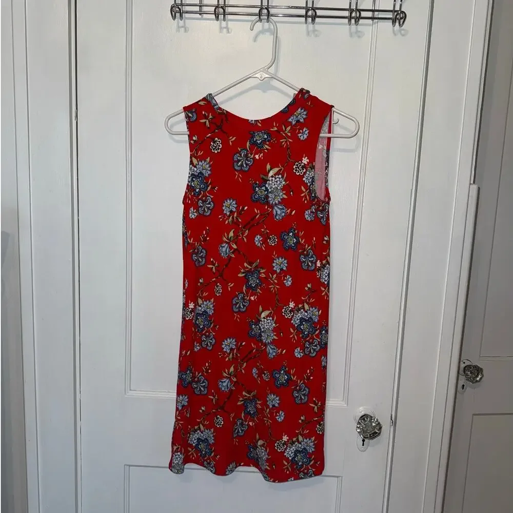 LOFT Sleeveless Floral Print Swing Dress Women's size XSP - Picture 1 of 6